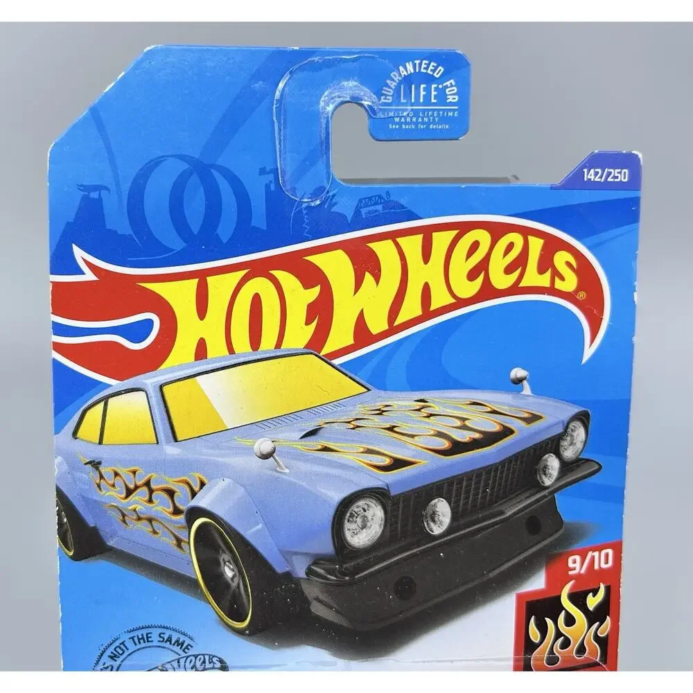 Hot Wheels Custom FORD Maverick Light Blue Kroger HW Flames 9/10 Diecast 1:64